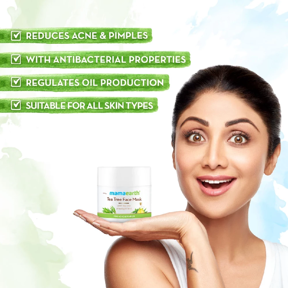 Tea Tree Face Mask for Acne, with Tea Tree and Salicylic Acid for Acne and Pimples, 100g-2.webp